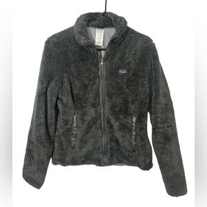 Patagonia Fuzzy Zip-Up Jacket in Dark Gray Size Medium